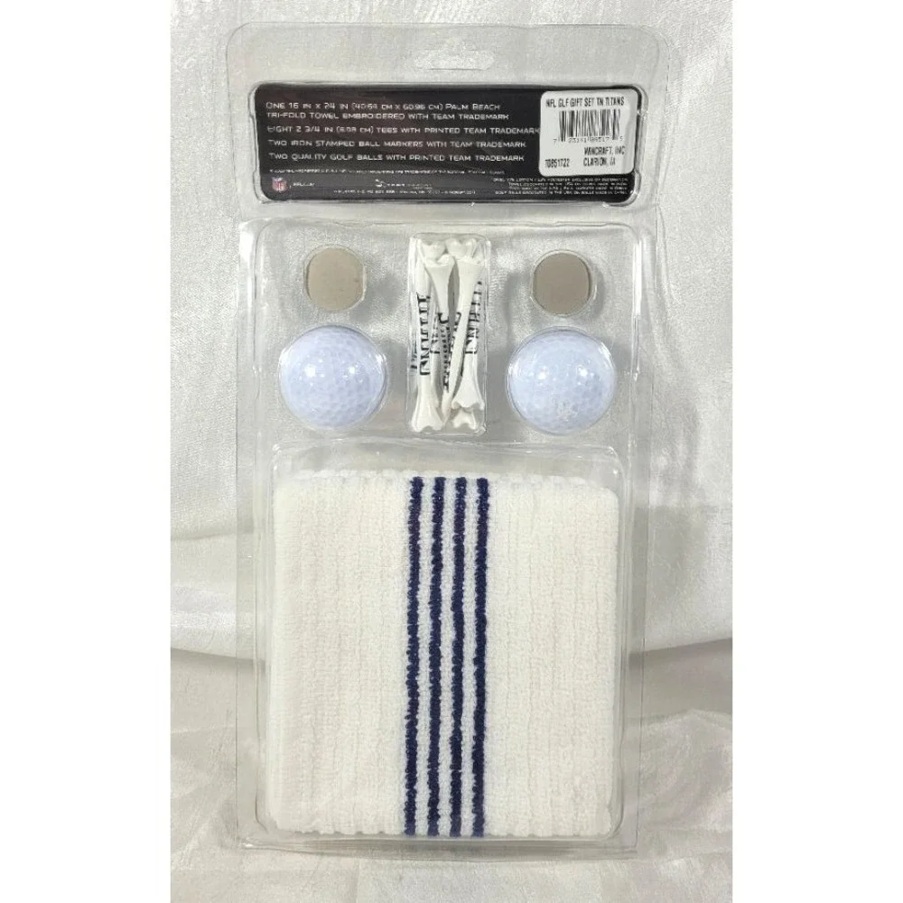 WinCraft Tennessee Titans Golfing Gift Set: Towel, Markers, Balls, Tees